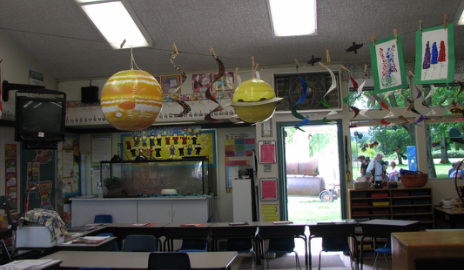 Elementary science and art displays
